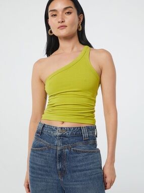The Line by K Driss Top in Chartreuse